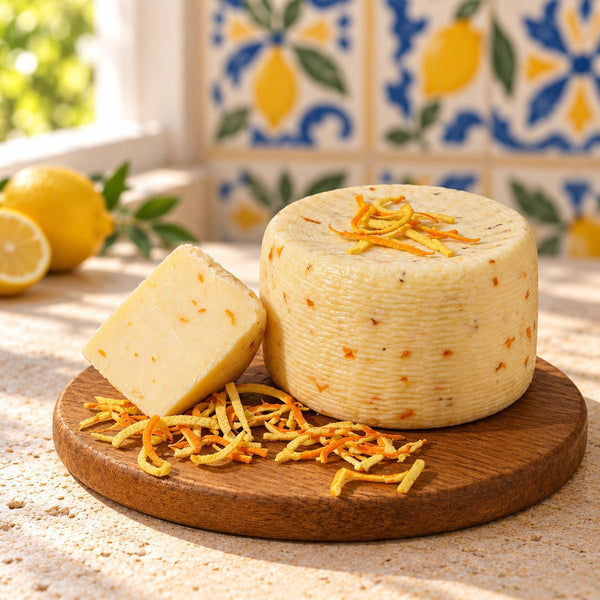 Formaggio canestrato all'arancia 350g - SicilyAddict