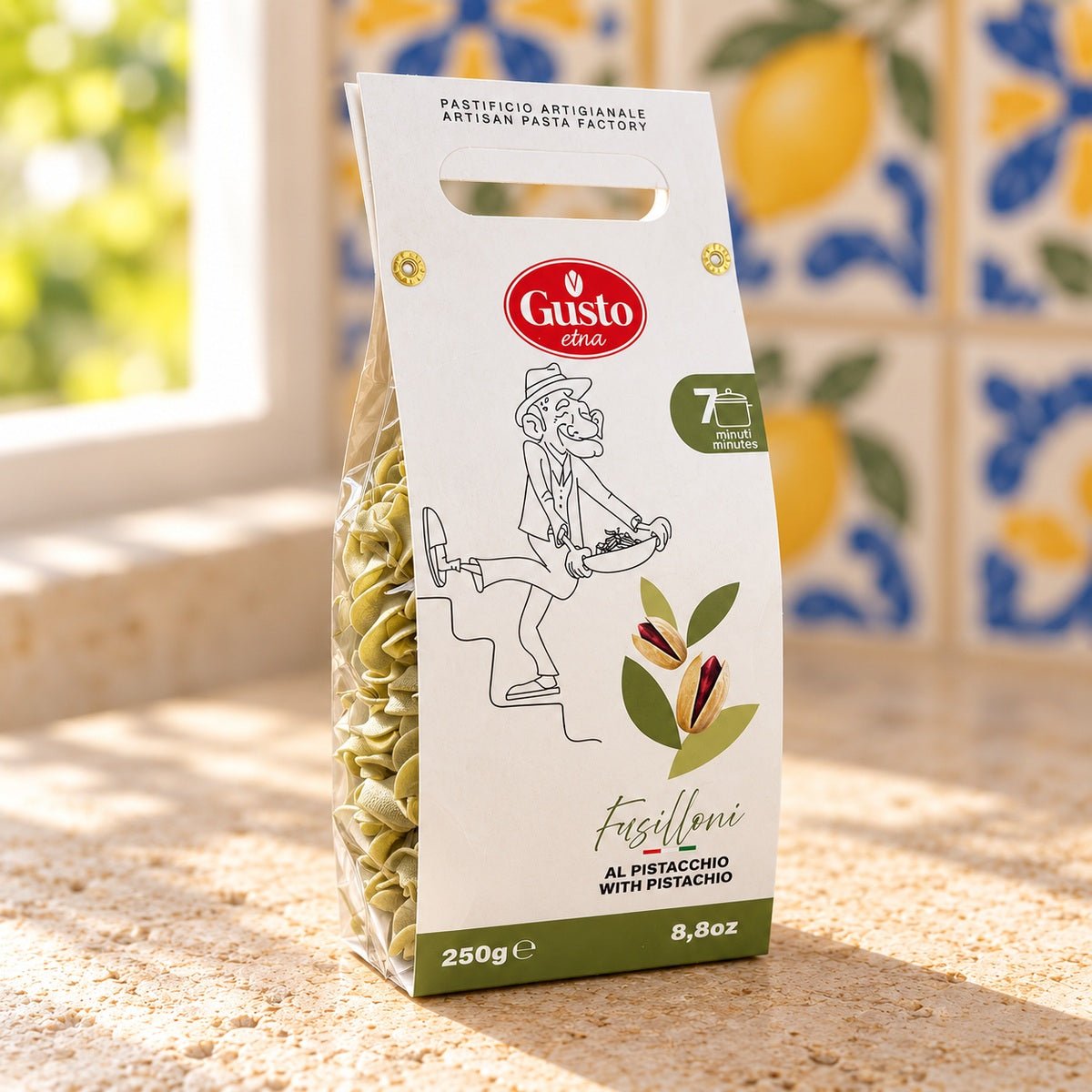 Fusilloni al pistacchio 250 g - SicilyAddict