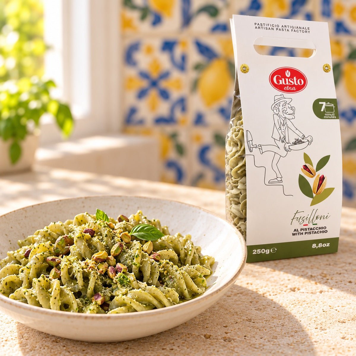 Fusilloni al pistacchio 250 g - SicilyAddict