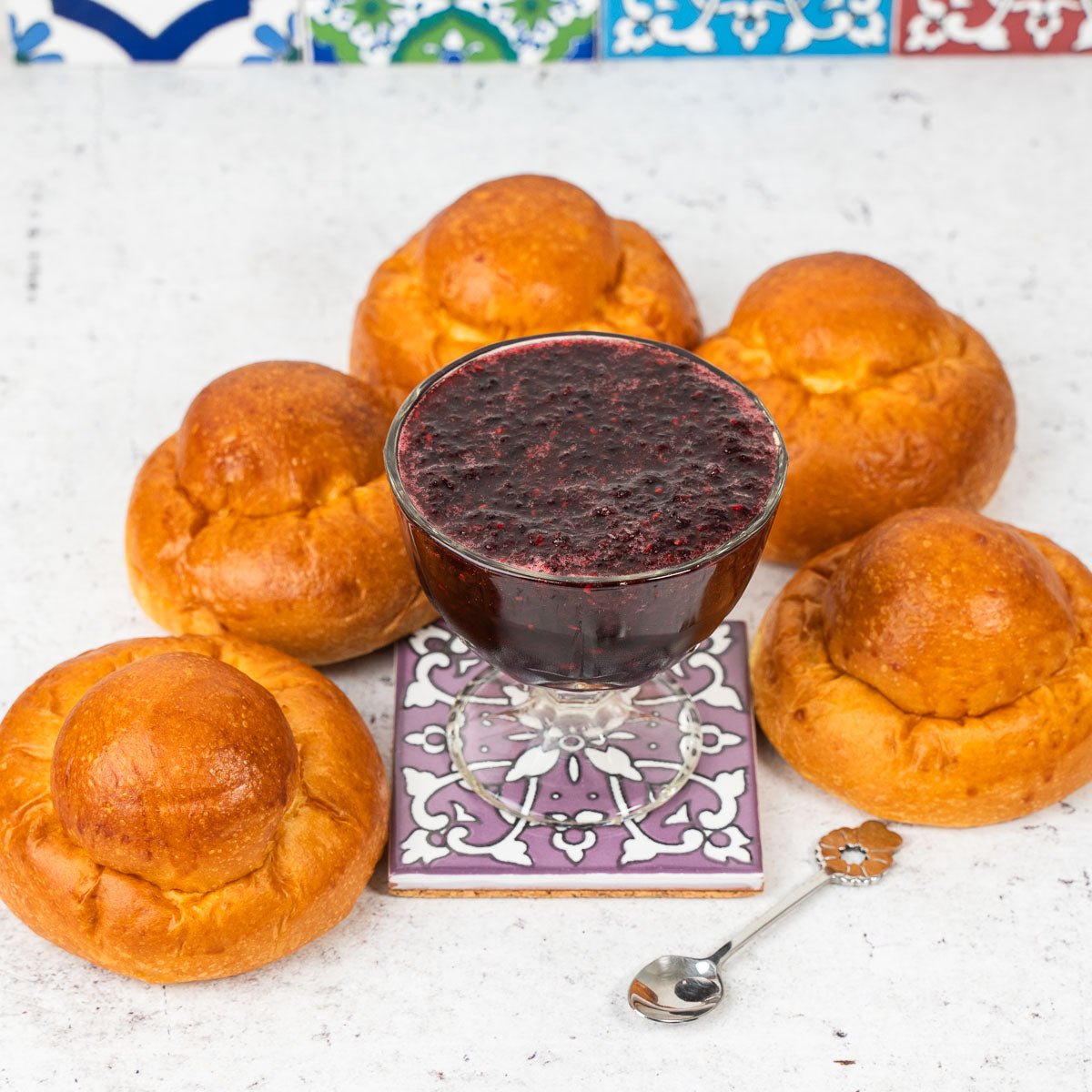 Kit 5 granite Frutti di bosco con brioche co' tuppo - SicilyAddict