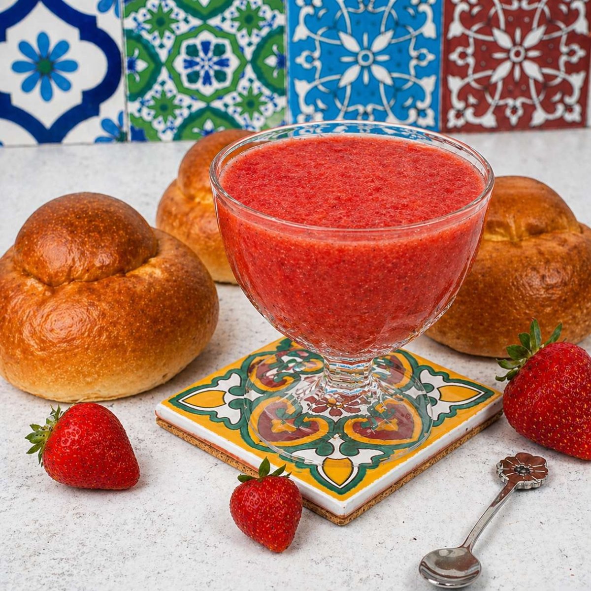 Kit 6 granite Fragola con brioche co' tuppo - SicilyAddict