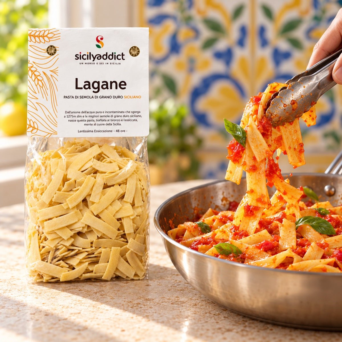 Lagane Artigianali grano 100% siciliano 500g - SicilyAddict
