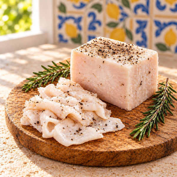 Lardo di suino nero dei Nebrodi con PEPE NERO - SicilyAddict