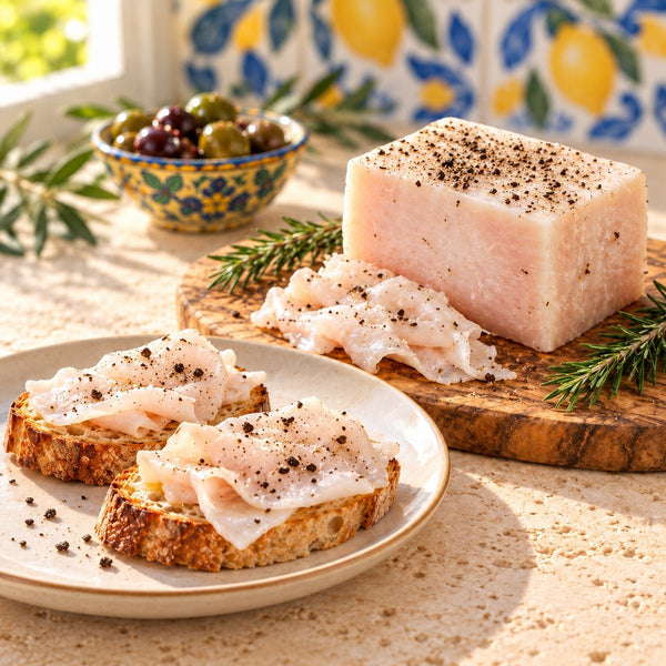 Lardo di suino nero dei Nebrodi con PEPE NERO - SicilyAddict