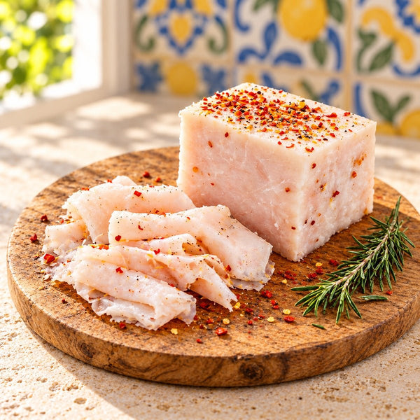 Lardo di suino nero dei Nebrodi con PEPERONCINO - SicilyAddict