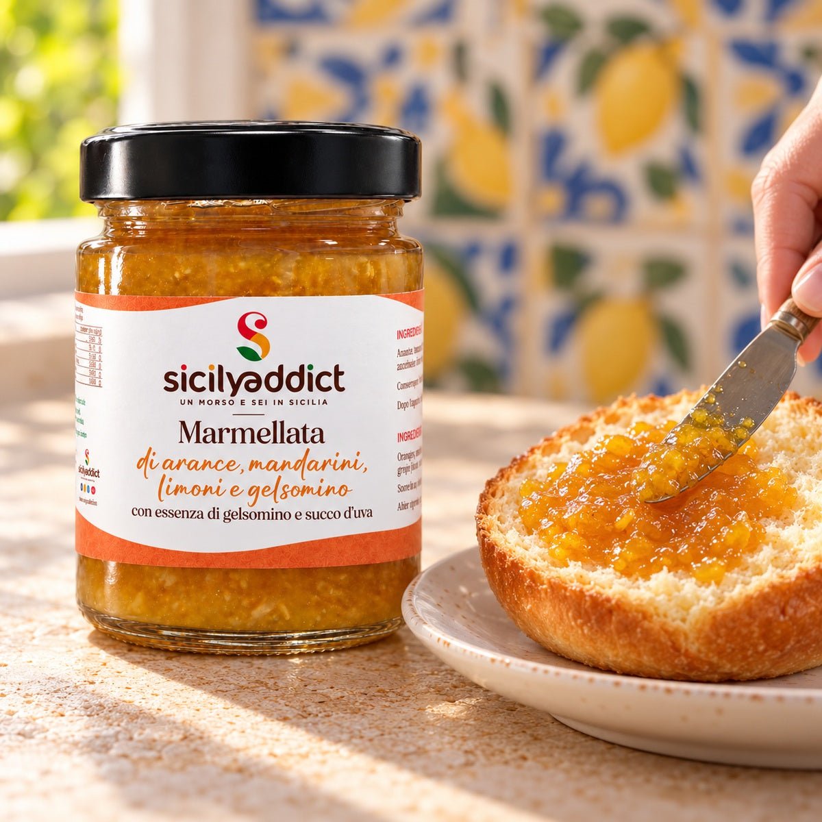 Marmellata Arancia, Limone, Mandarino e Gelsomino 240gr - SicilyAddict