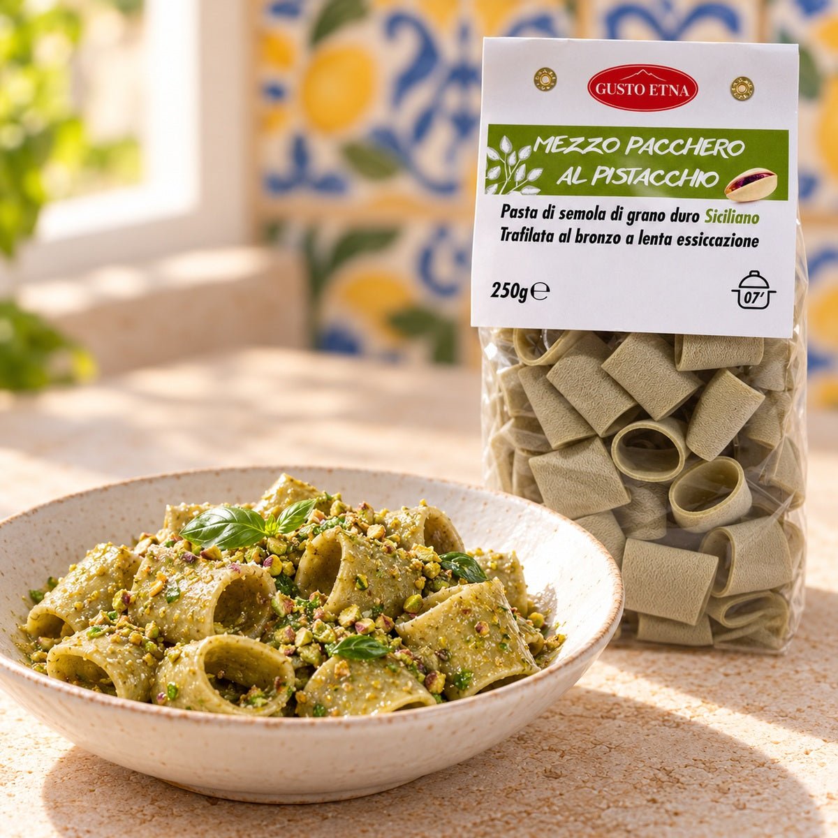 Mezzo pacchero al pistacchio 250 g - SicilyAddict