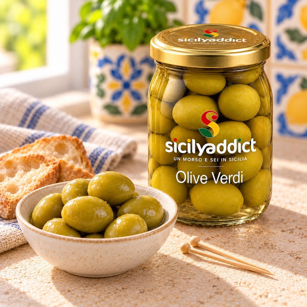 Olive verdi da cocktail 340g - SicilyAddict