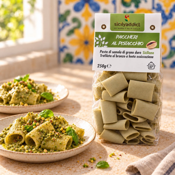 Paccheri al pistacchio 250g - SicilyAddict