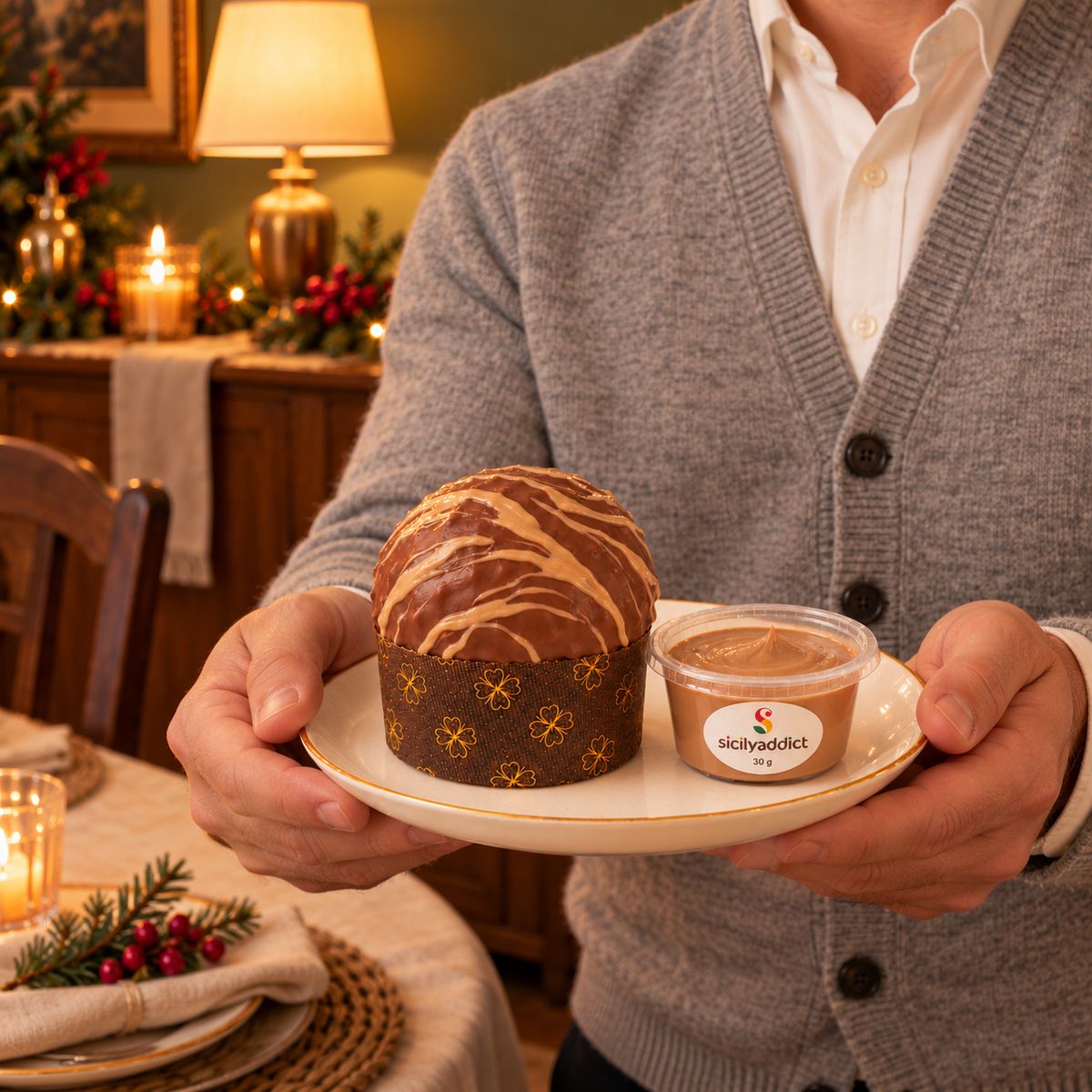Panettoncino artigianale al cioccolato e nocciole Ciokonocciola - SicilyAddict