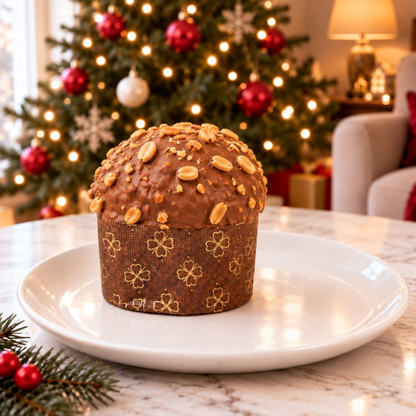 Panettoncino artigianale Caramello, Cioccolato e arachidi - SicilyAddict