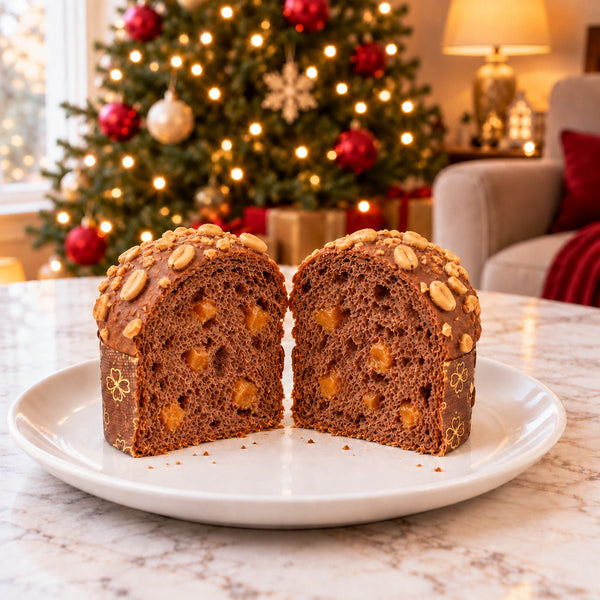 Panettoncino artigianale Caramello, Cioccolato e arachidi - SicilyAddict