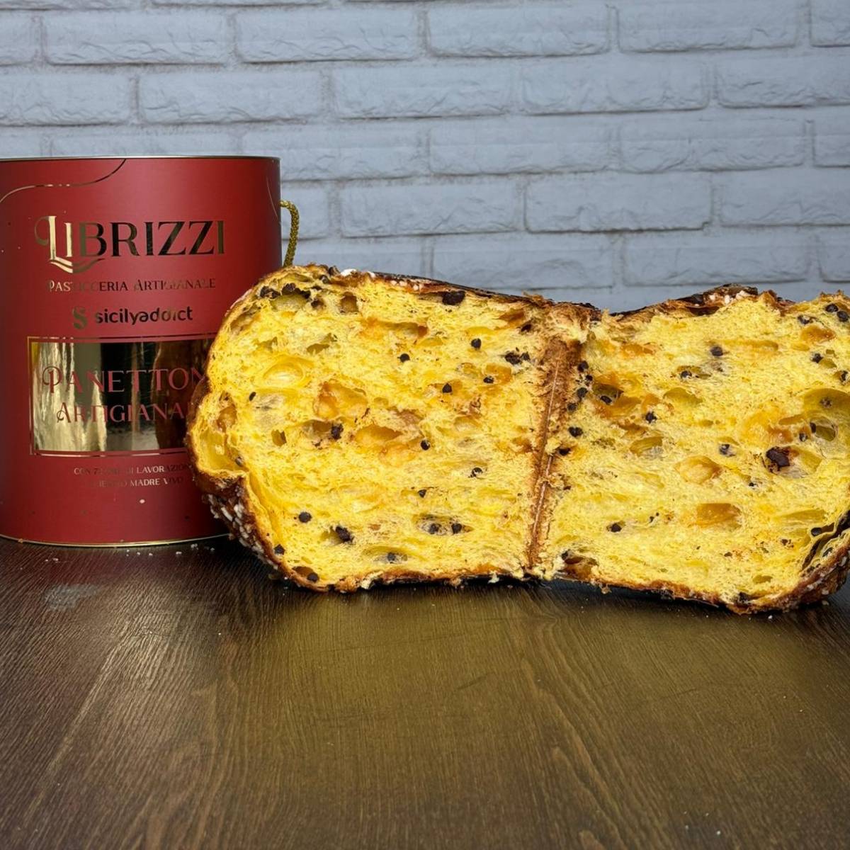 Panettone albicocche e cioccolato Linea Librizzi Deluxe 1kg - SicilyAddict
