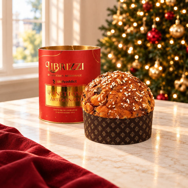 Panettone albicocche e cioccolato Linea Librizzi Deluxe 1kg - SicilyAddict