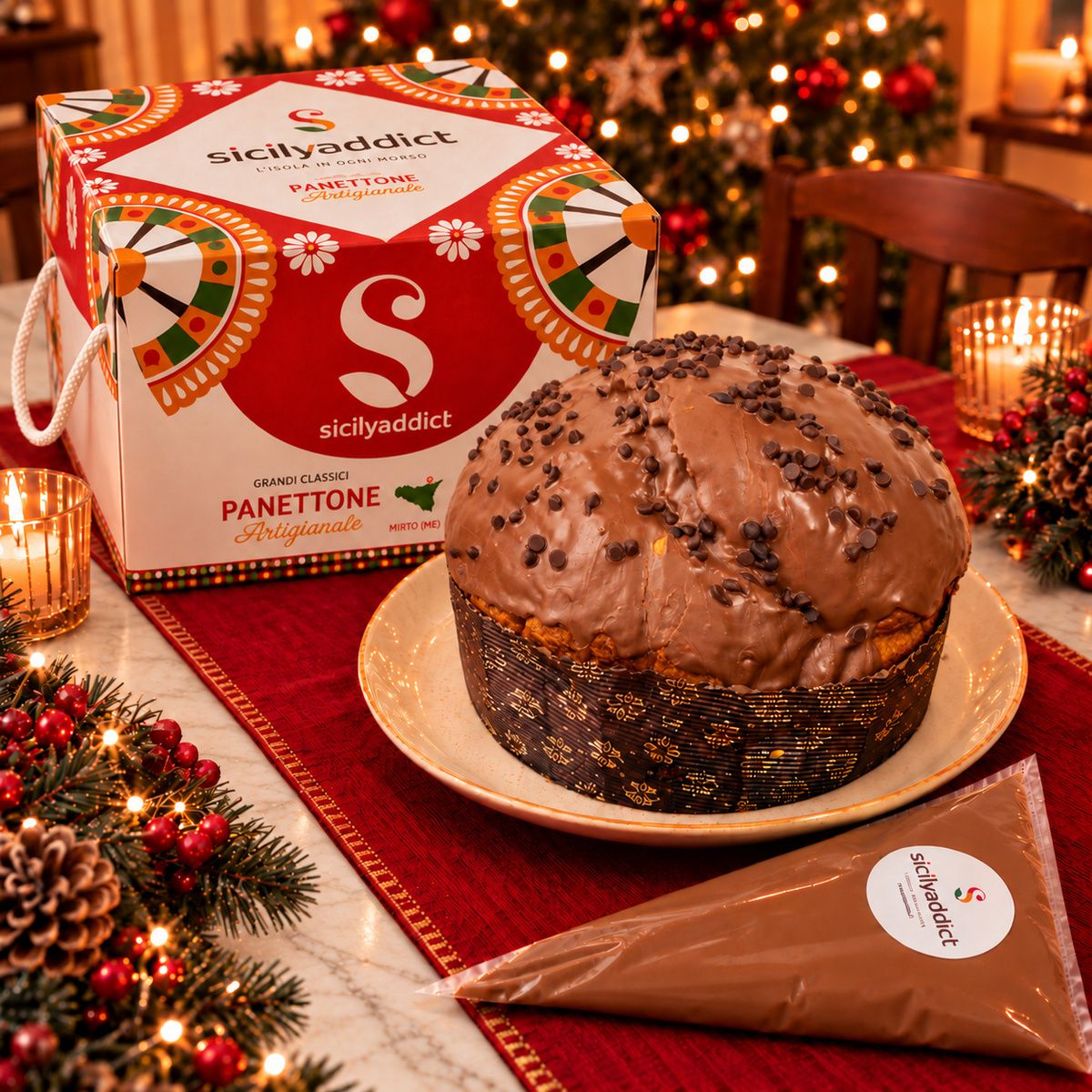 Panettone artigianale al Cioccolato - SicilyAddict