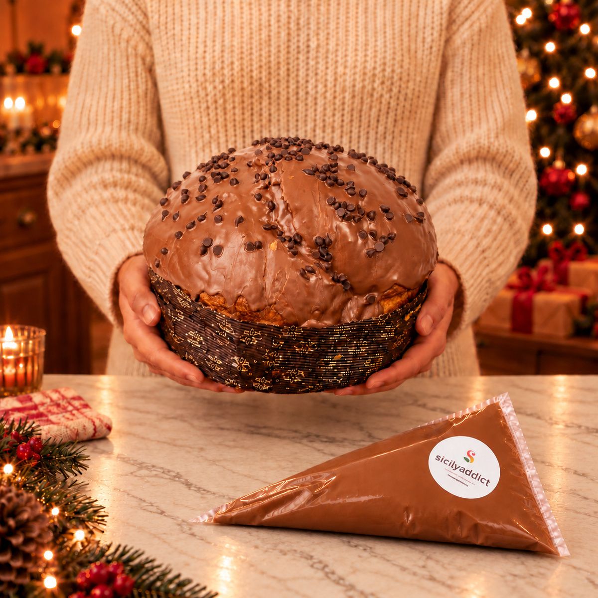 Panettone artigianale al Cioccolato - SicilyAddict