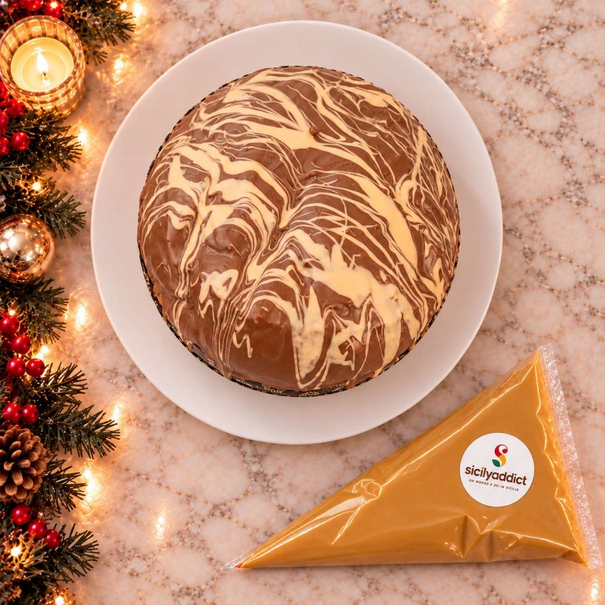 Panettone artigianale al cioccolato e caramello salato Ciokocaramel - SicilyAddict