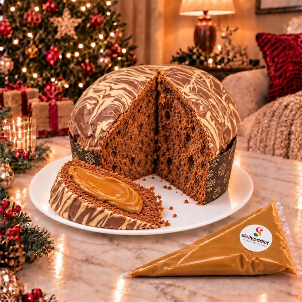 Panettone artigianale al cioccolato e caramello salato Ciokocaramel - SicilyAddict