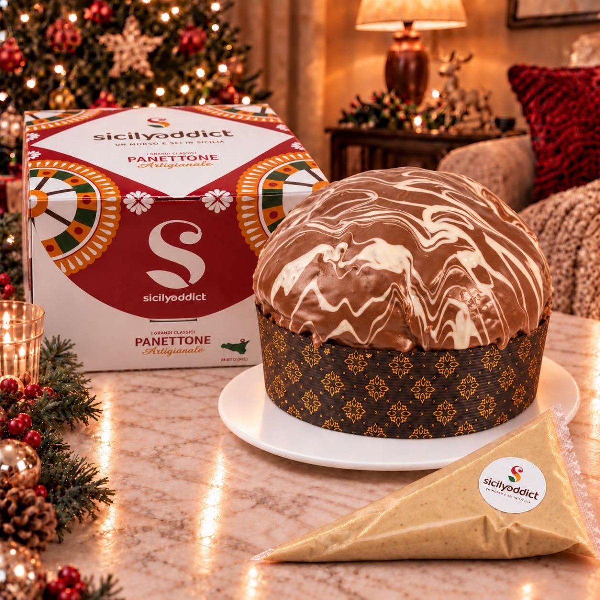 Panettone artigianale al cioccolato e nocciole Ciokonocciola - SicilyAddict
