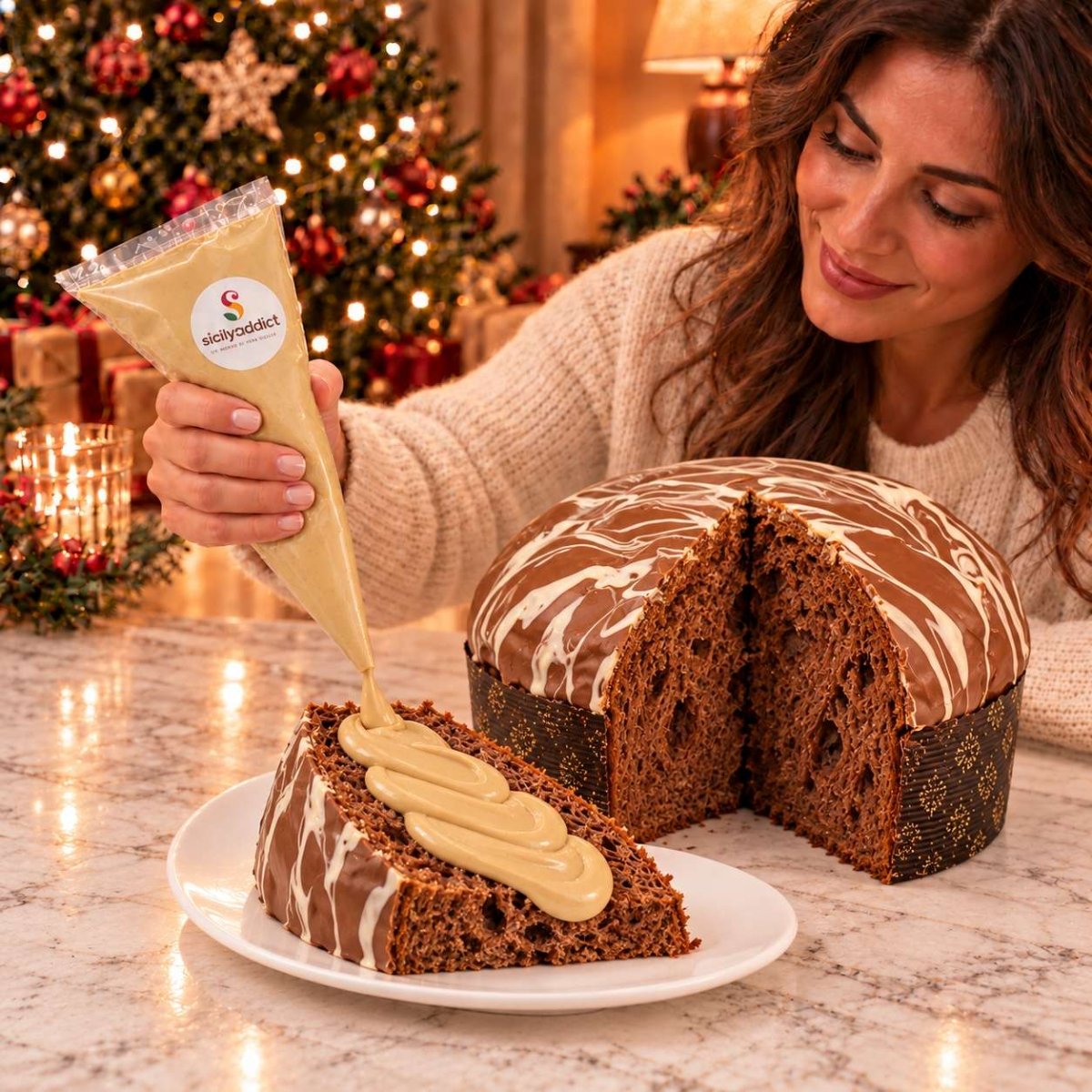 Panettone artigianale al cioccolato e nocciole Ciokonocciola - SicilyAddict
