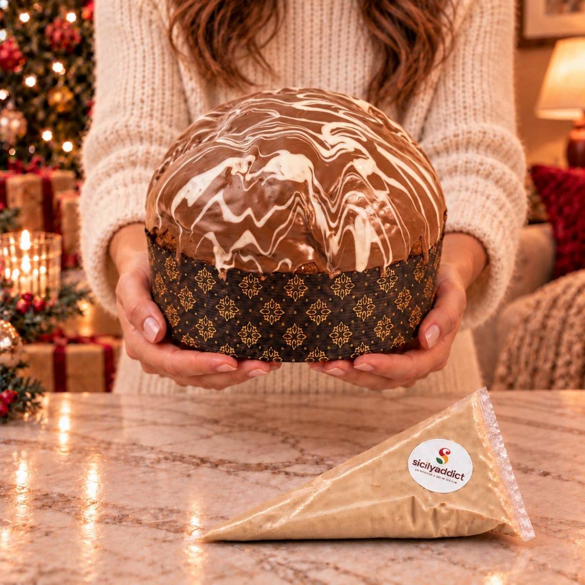 Panettone artigianale al cioccolato e nocciole Ciokonocciola - SicilyAddict
