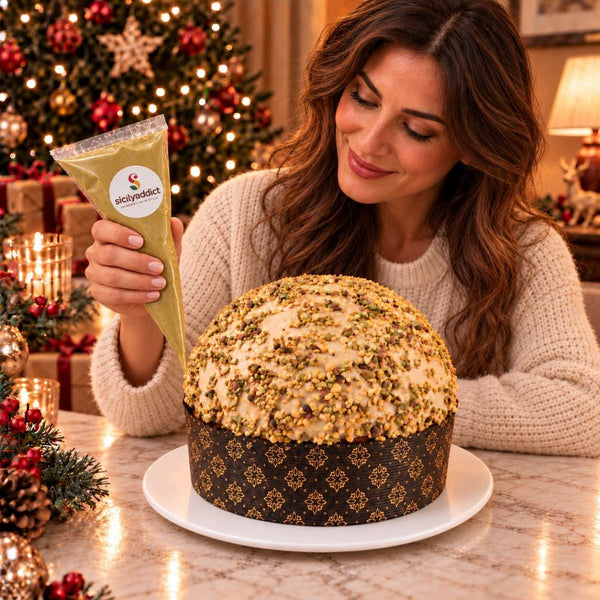 Panettone artigianale al cioccolato e pistacchio Ciokopistacchio - SicilyAddict