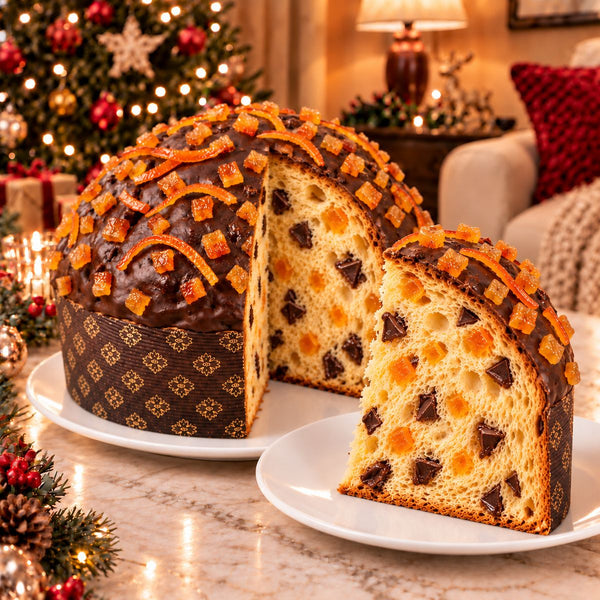 Panettone artigianale Arance Candite e Cioccolato Fondente - SicilyAddict