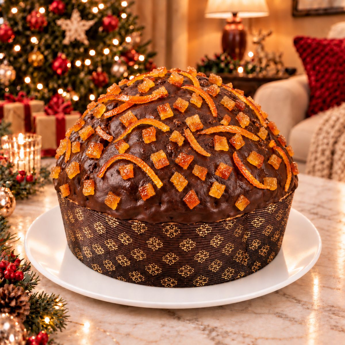 Panettone artigianale Arance Candite e Cioccolato Fondente - SicilyAddict