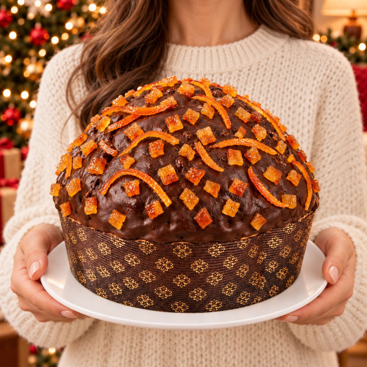 Panettone artigianale Arance Candite e Cioccolato Fondente - SicilyAddict
