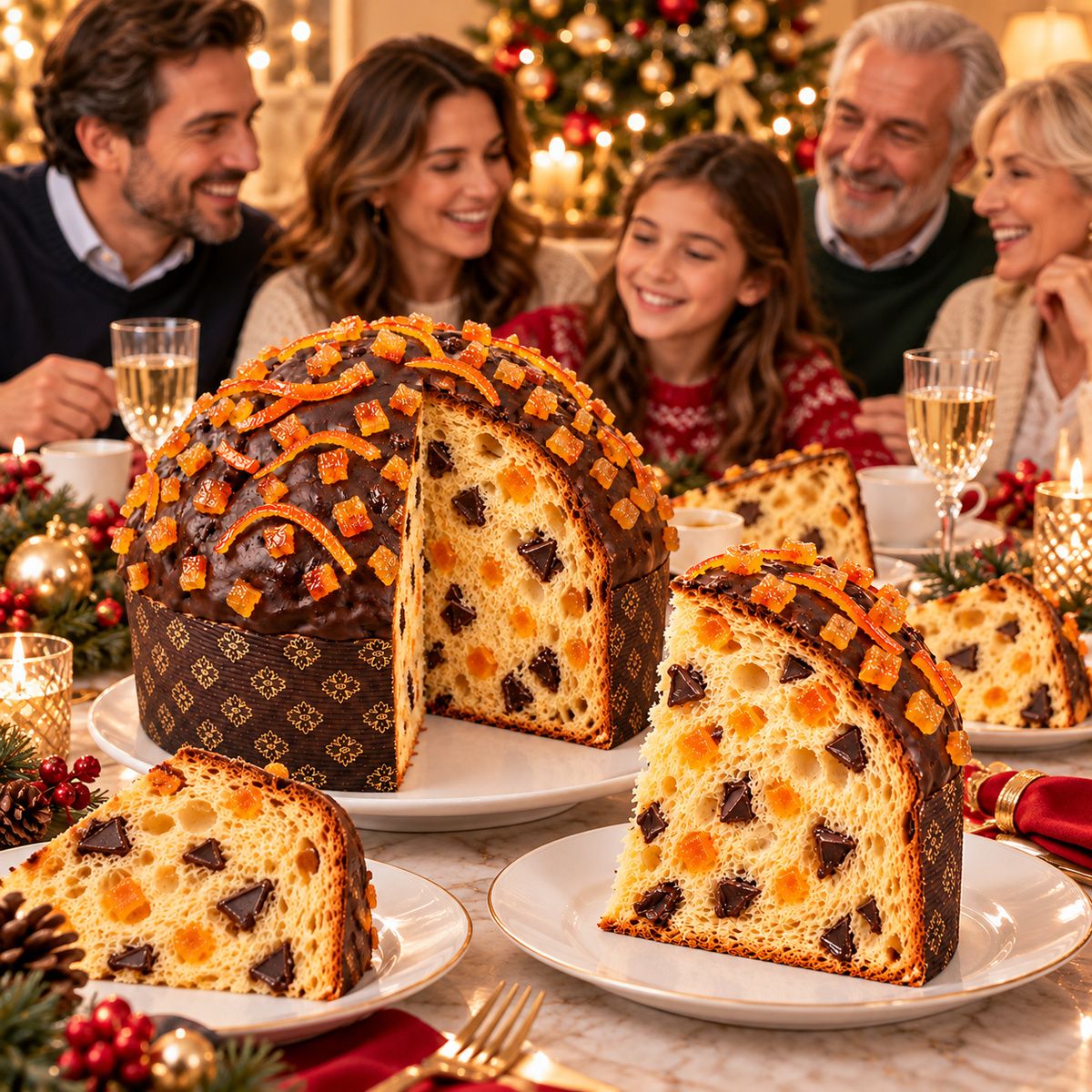 Panettone artigianale Arance Candite e Cioccolato Fondente - SicilyAddict