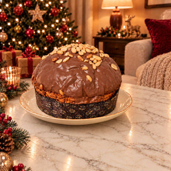 Panettone artigianale Caramello, Cioccolato e Arachidi - SicilyAddict
