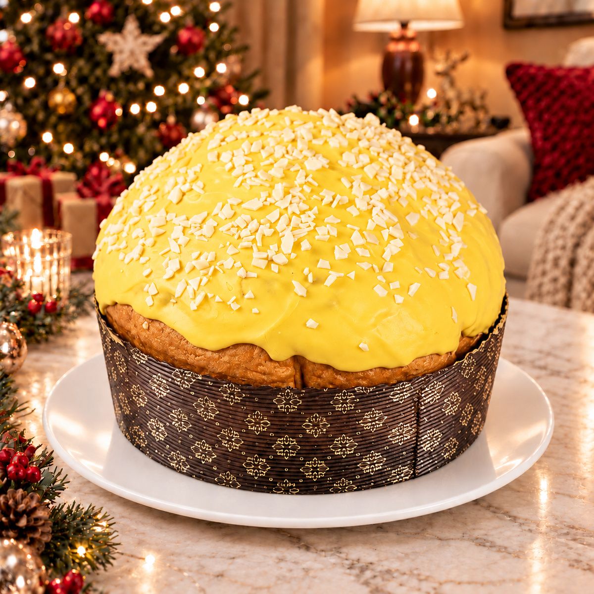 Panettone artigianale Limone e Cioccolato Bianco - SicilyAddict