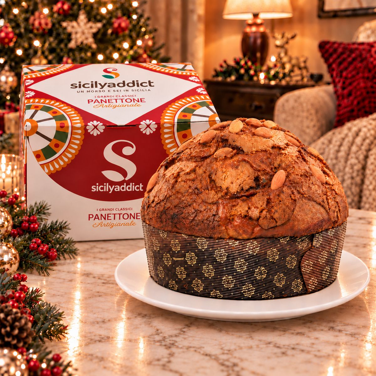 Panettone artigianale Mele e Cannella - SicilyAddict