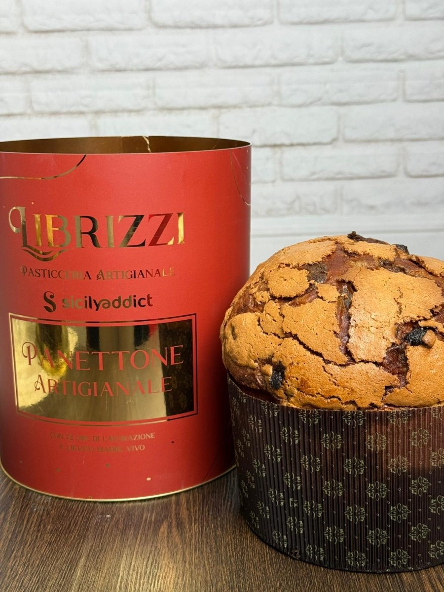 Panettone Pistacchio e Lamponi Linea Librizzi Deluxe 1kg - SicilyAddict