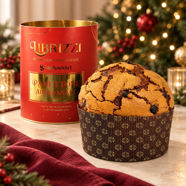 Panettone Pistacchio e Lamponi Linea Librizzi Deluxe 1kg - SicilyAddict