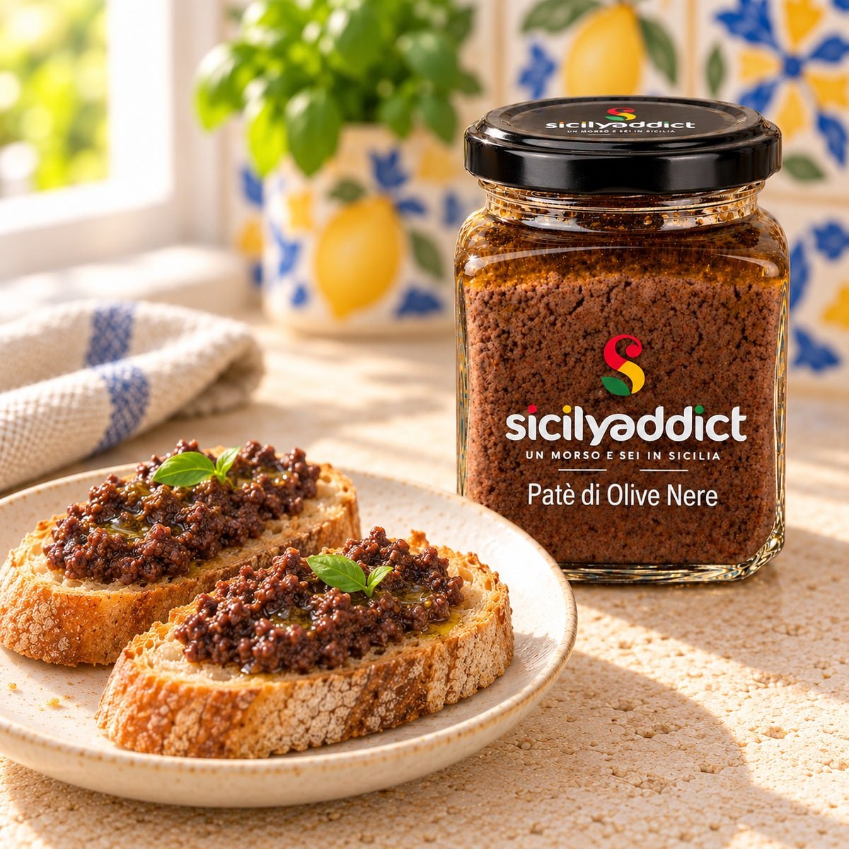 Patè di olive nere 180 g - SicilyAddict