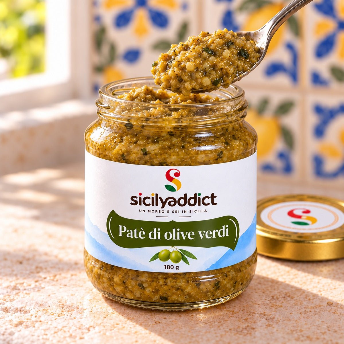 Patè di olive verdi 180 g - SicilyAddict