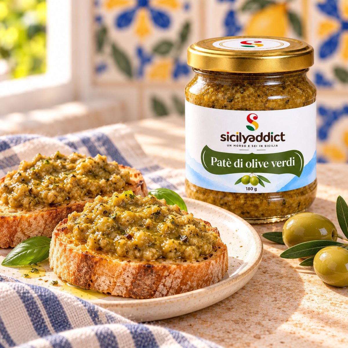 Patè di olive verdi 180 g - SicilyAddict