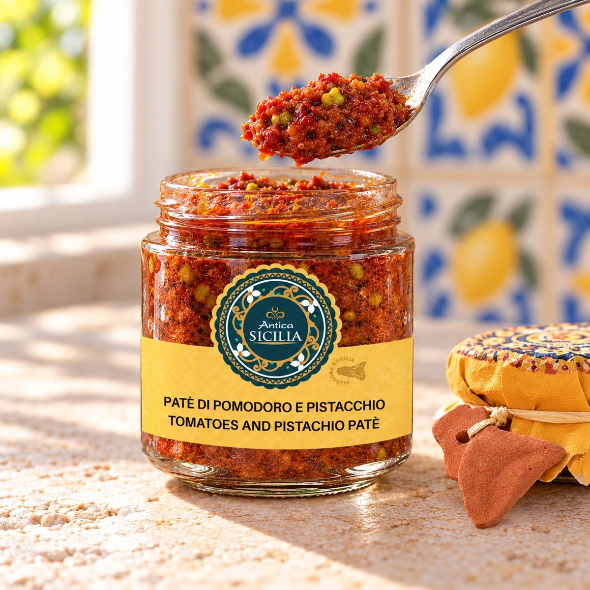 Patè di pomodori e pistacchi 180 g - SicilyAddict