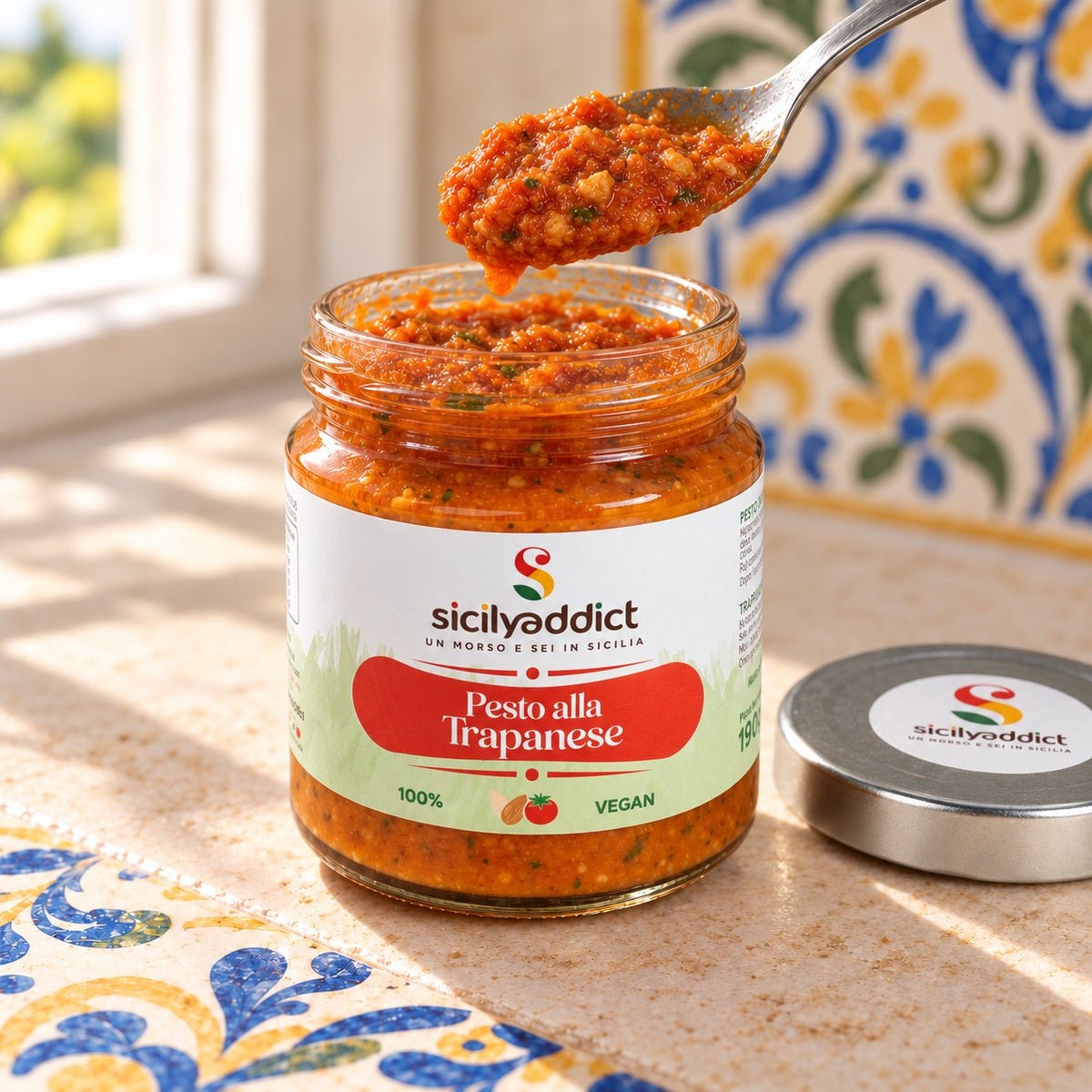Pesto alla trapanese 190g - SicilyAddict