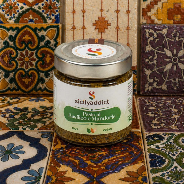 Pesto di basilico e mandorle 190g - SicilyAddict