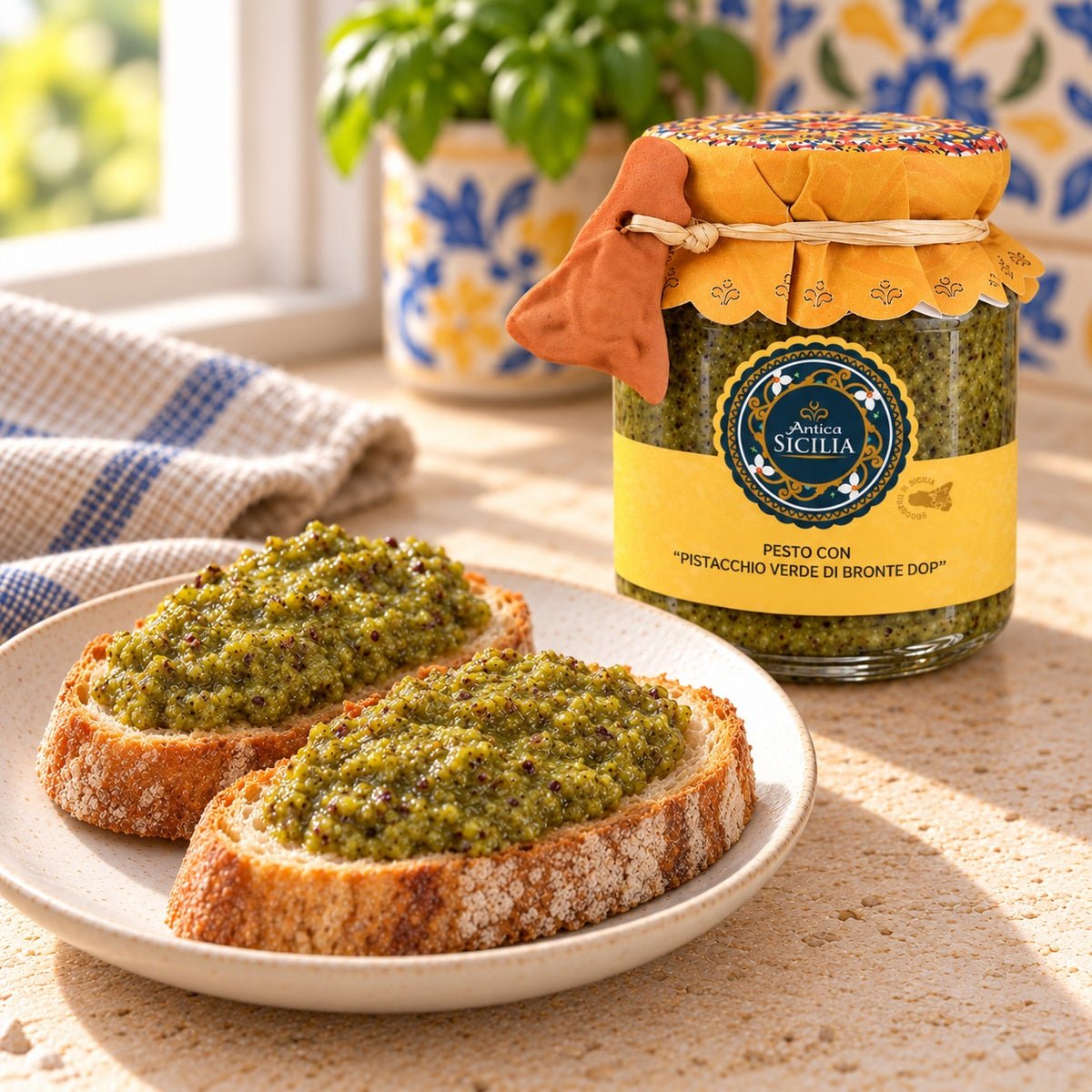 Pesto di pistacchi di Bronte 180g - SicilyAddict