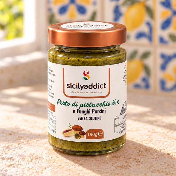 Pesto di pistacchio e funghi 190g - SicilyAddict