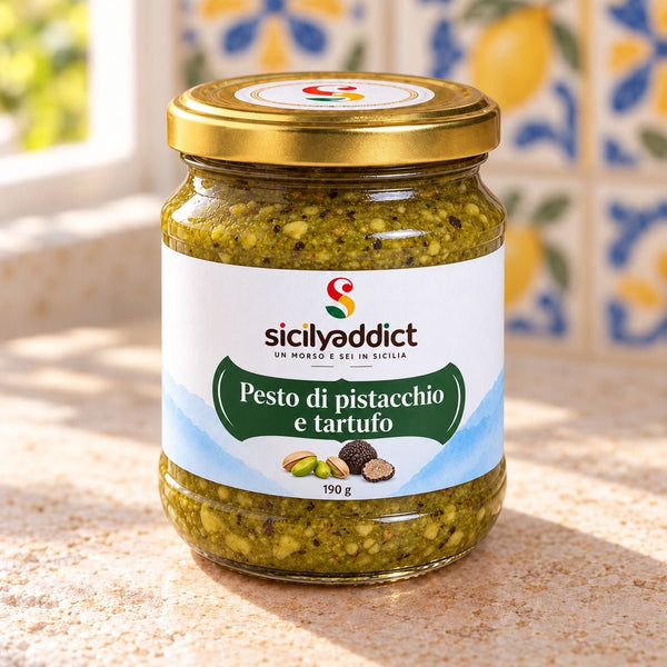 Pesto di pistacchio e tartufo 190g - SicilyAddict