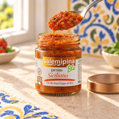 Pesto siciliano bio 190 g - SicilyAddict