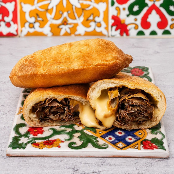 Pidone alla porchetta di suino nero dei Nebrodi e provola affumicata con crema di zucca 180g x 4 Pezzi - SicilyAddict