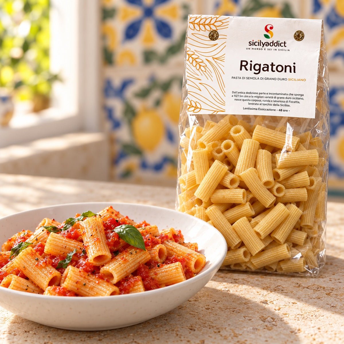 Rigatoni Artigianali grano 100% siciliano 500g - SicilyAddict