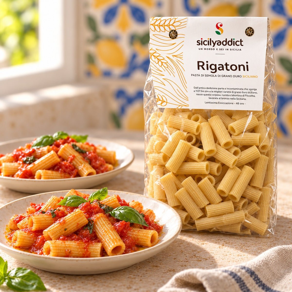Rigatoni Artigianali grano 100% siciliano 500g - SicilyAddict