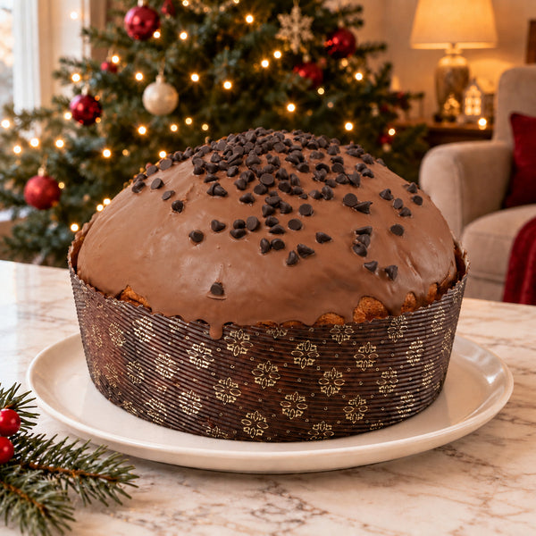 Panettone al cioccolato al latte SicilyAddict, intero.
