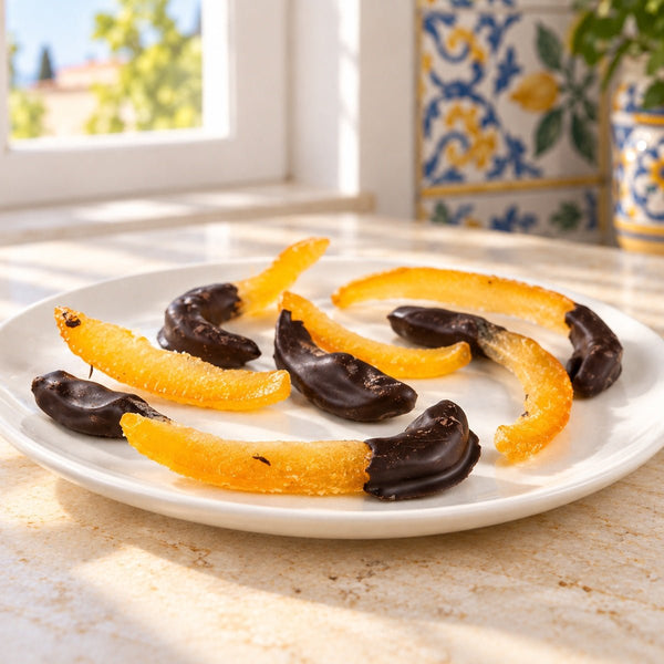 Scorzette d'arancia al cioccolato 80g - SicilyAddict